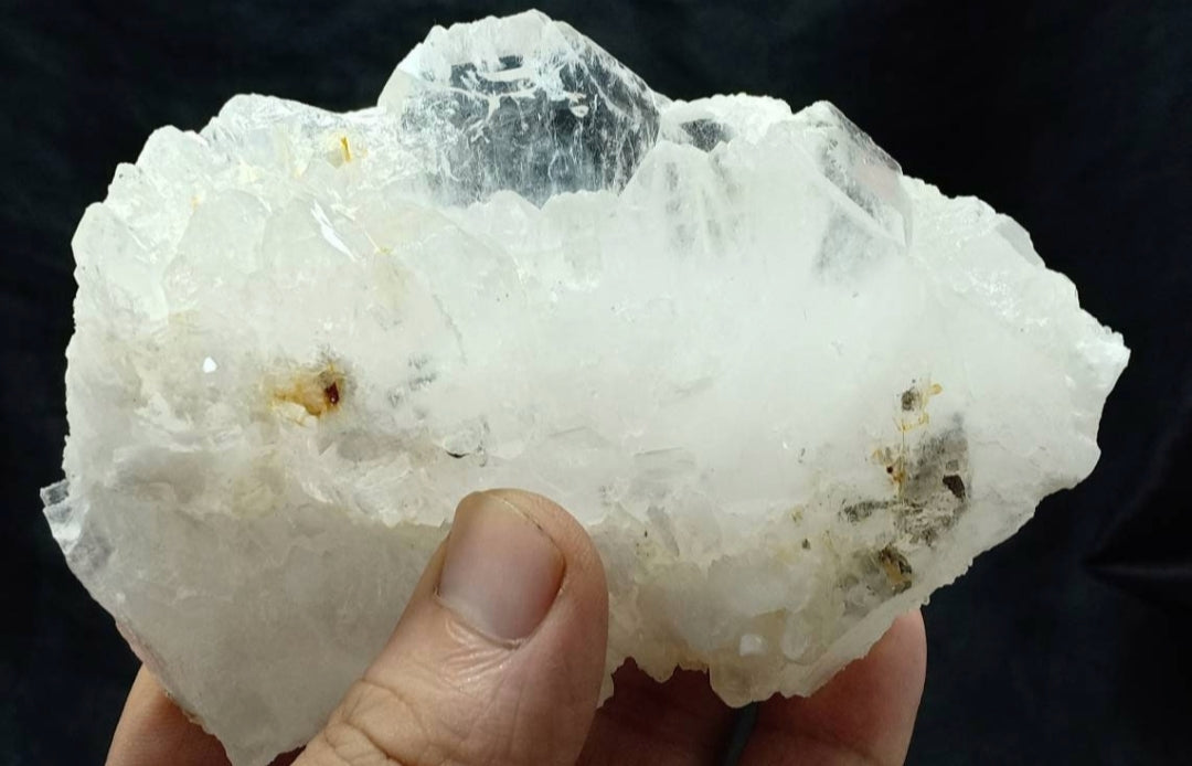 Single beautiful Faden Quartz Crystals cluster with beautiful terminations 339 grams