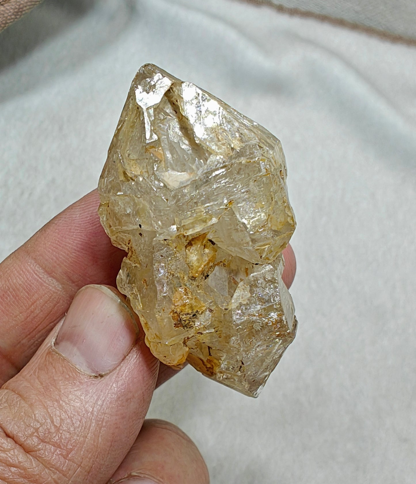 Single double terminated Fenster Quartz Crystal 46 grams