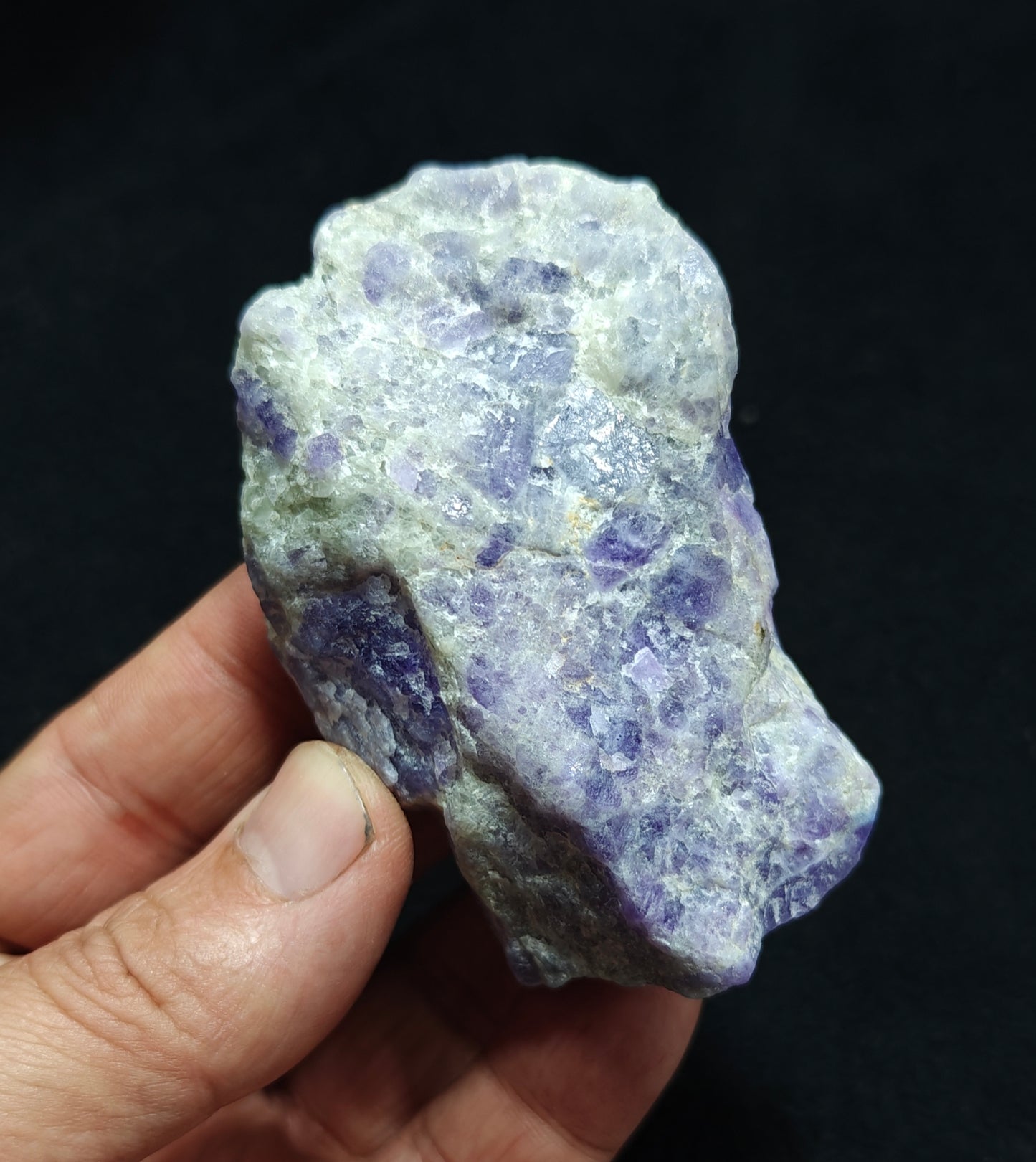 An amazing specimen hackmanite on matrix highly Tenebrescent 145 grams