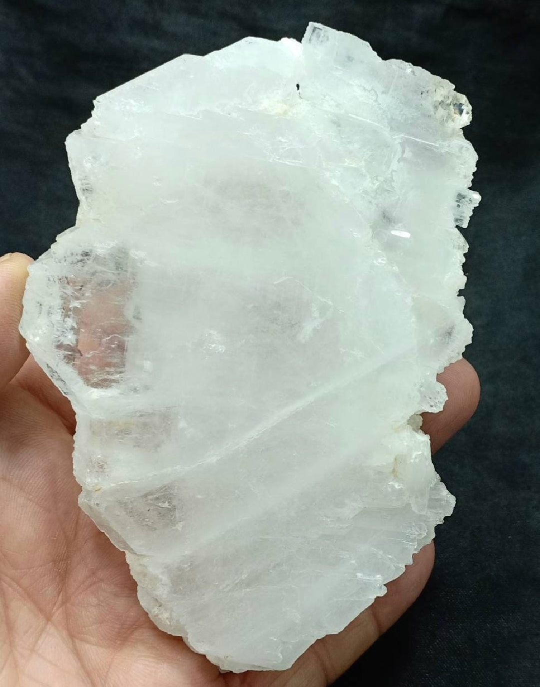 Single beautiful Faden Quartz Crystals cluster with beautiful terminations 339 grams