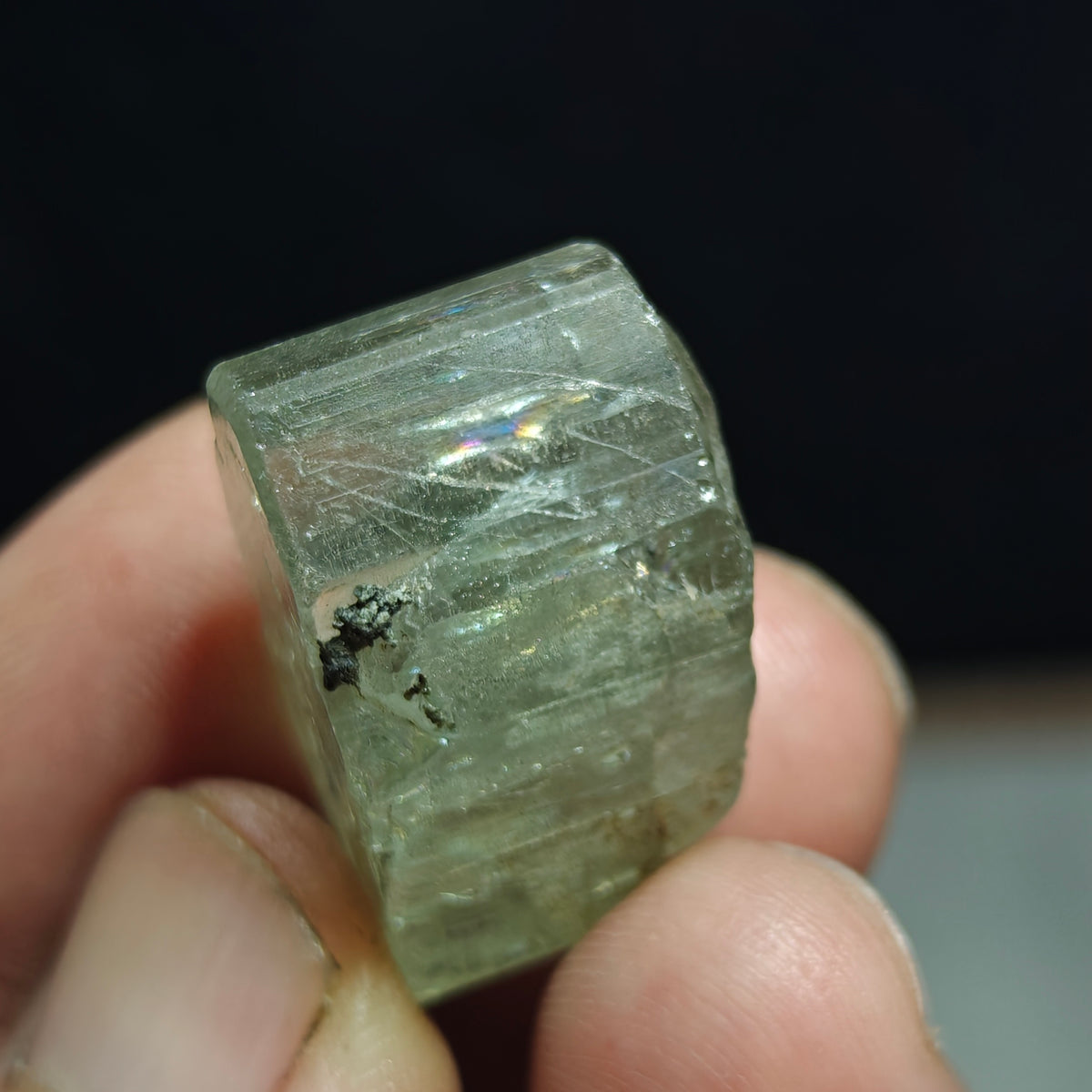 Natural green apatite crystal 16 grams