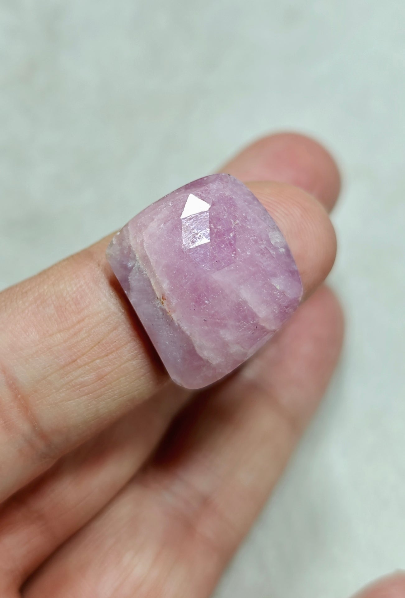 Single beautiful pink rose cut sapphire 28 carats