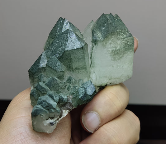 Natural Chlorite Quartz Cluster 203 grams