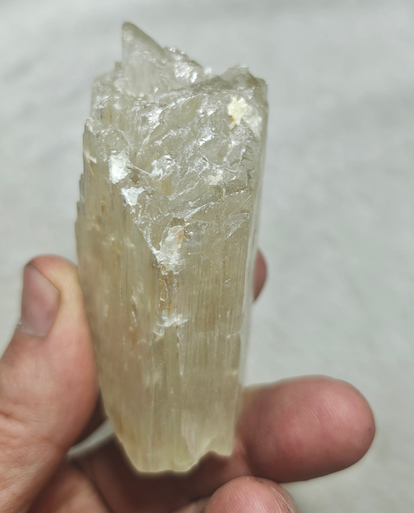 Natural etched spodumene crystal 134 grams
