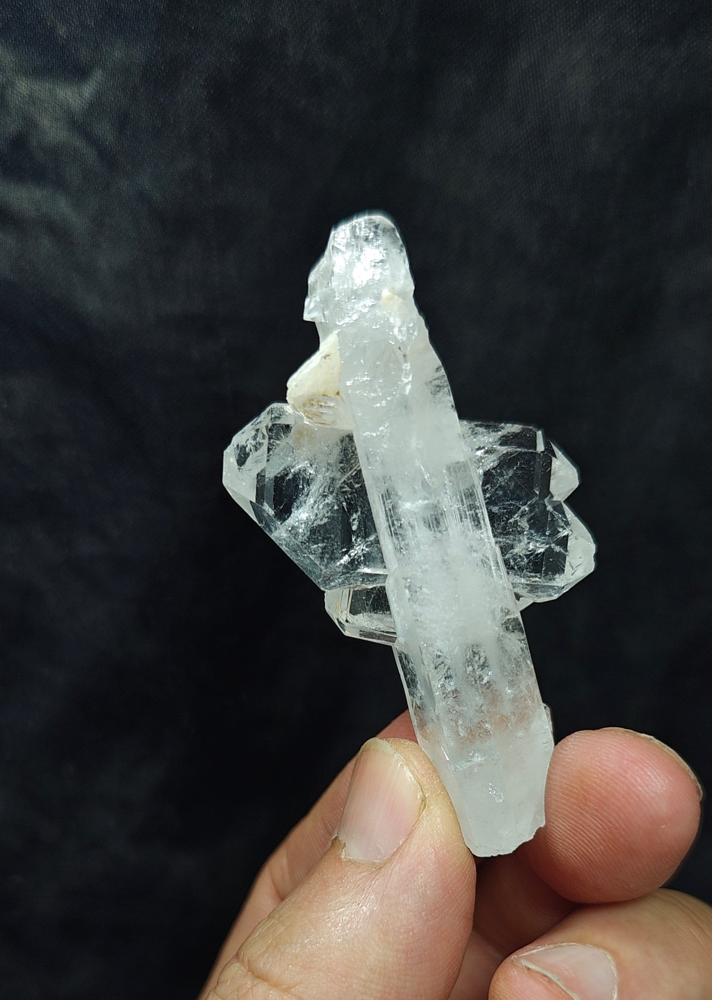 Natural Cross Formation Quartz Crystal 28 grams