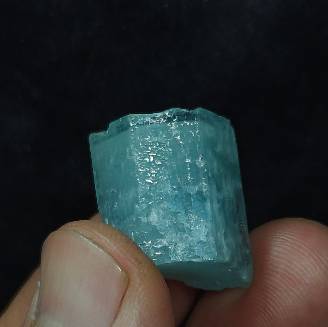 Afghanistan Aquamarine Crystal with tantalite 10 grams