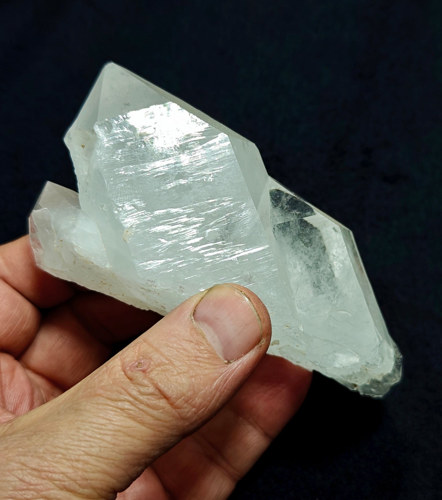 An amazing specimen of Terminated clear Quartz Crystals 271 grams