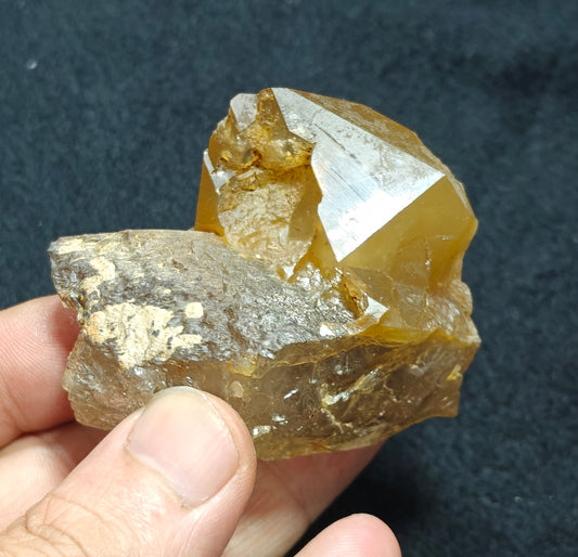 Astrophyllite included terminated Quartz Crystal on matrix 144 grams