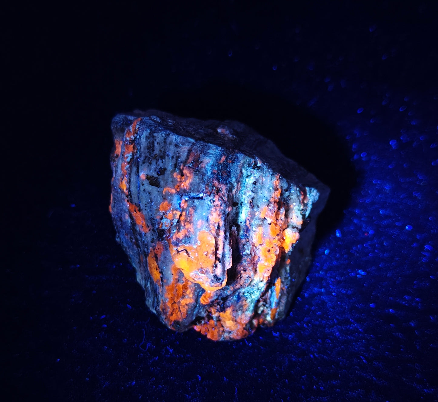 Afghanite Fluorescent in matrix with some pyrite 190 grams