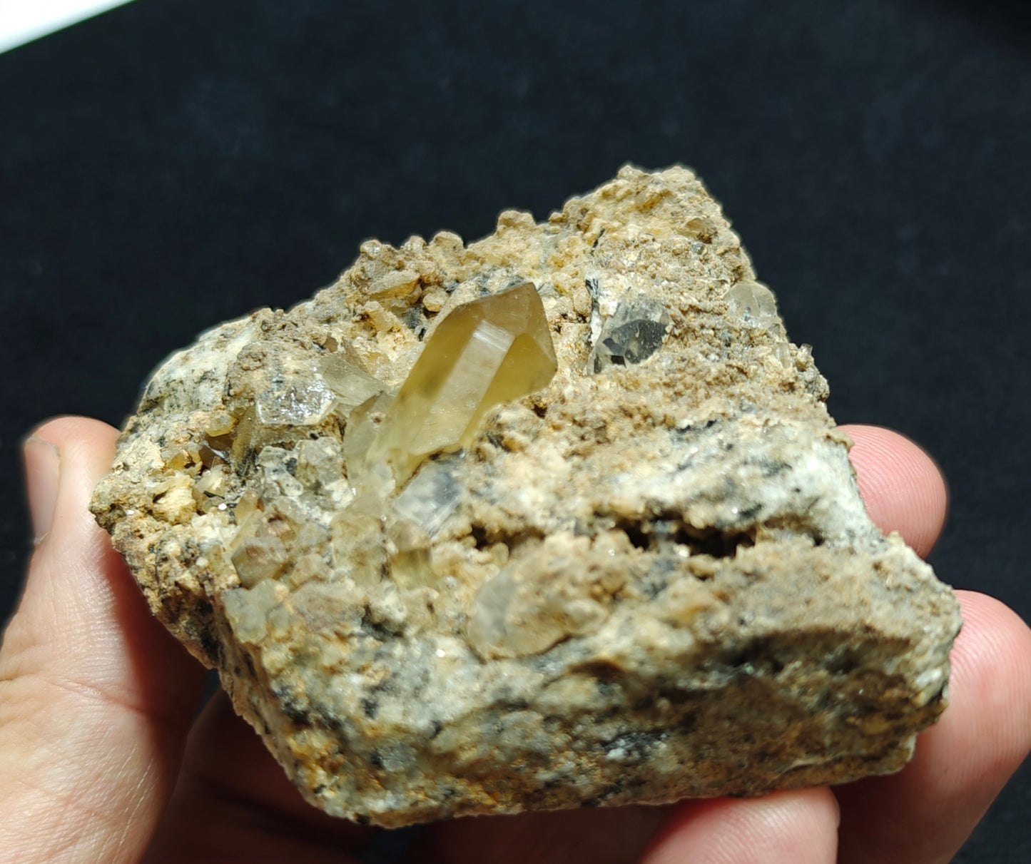 Astrophyllite Quartz Crystals on matrix 197 grams