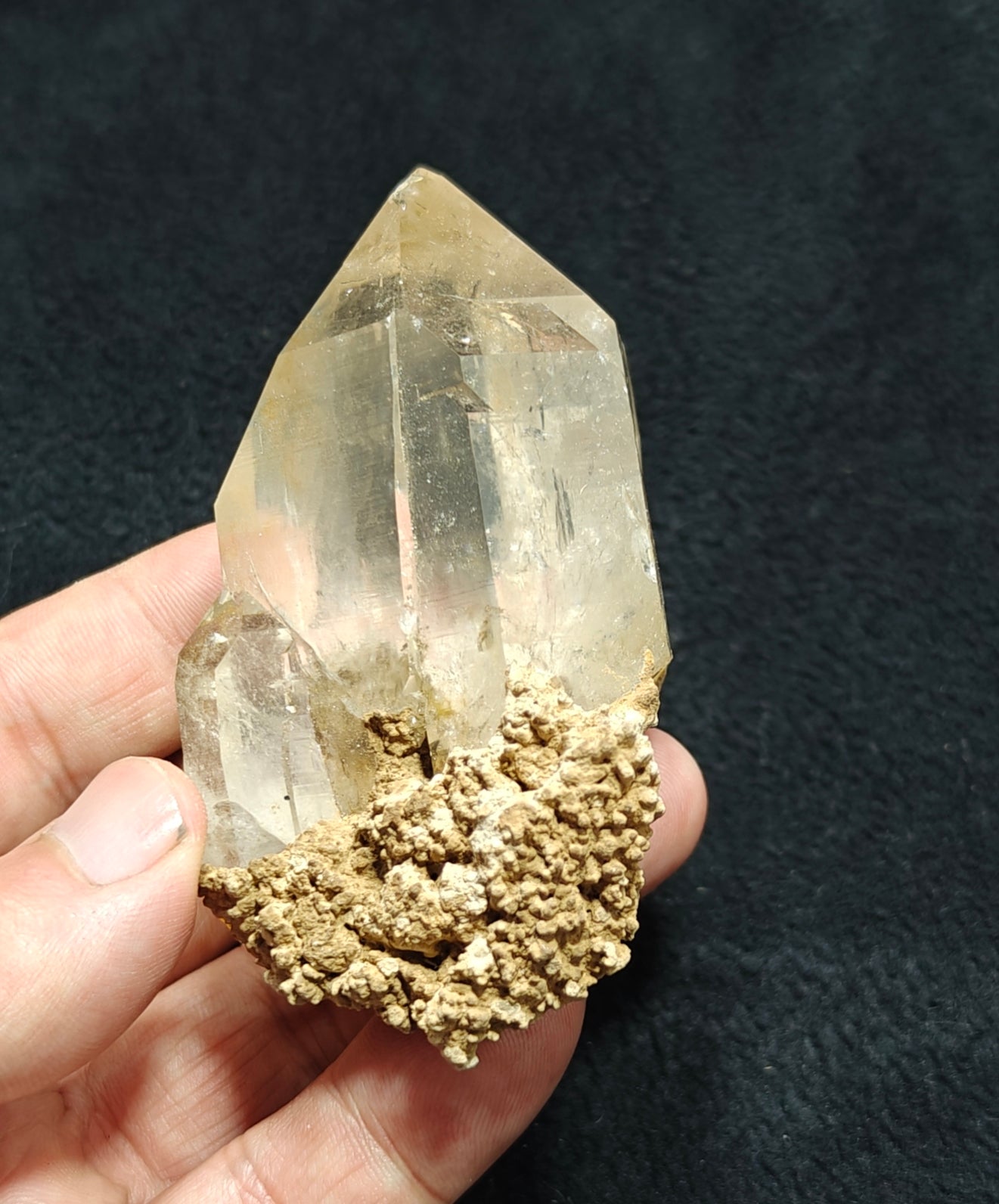 An Aesthetic specimen of  terminated Quartz Crystal 187 grams