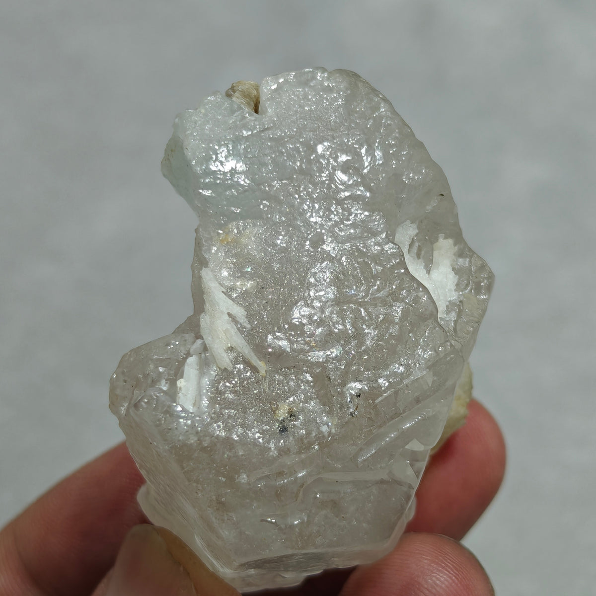 Natural etched terminated morganite crystal 78 grams