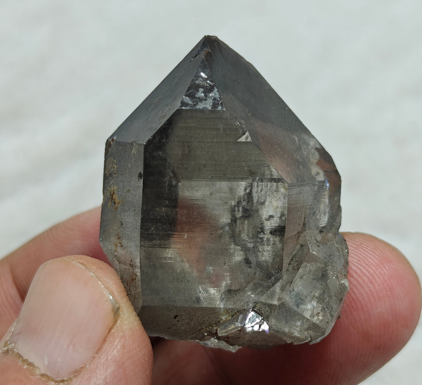 Natural smoky quartz crystal with rutiles inclusions 29 grams