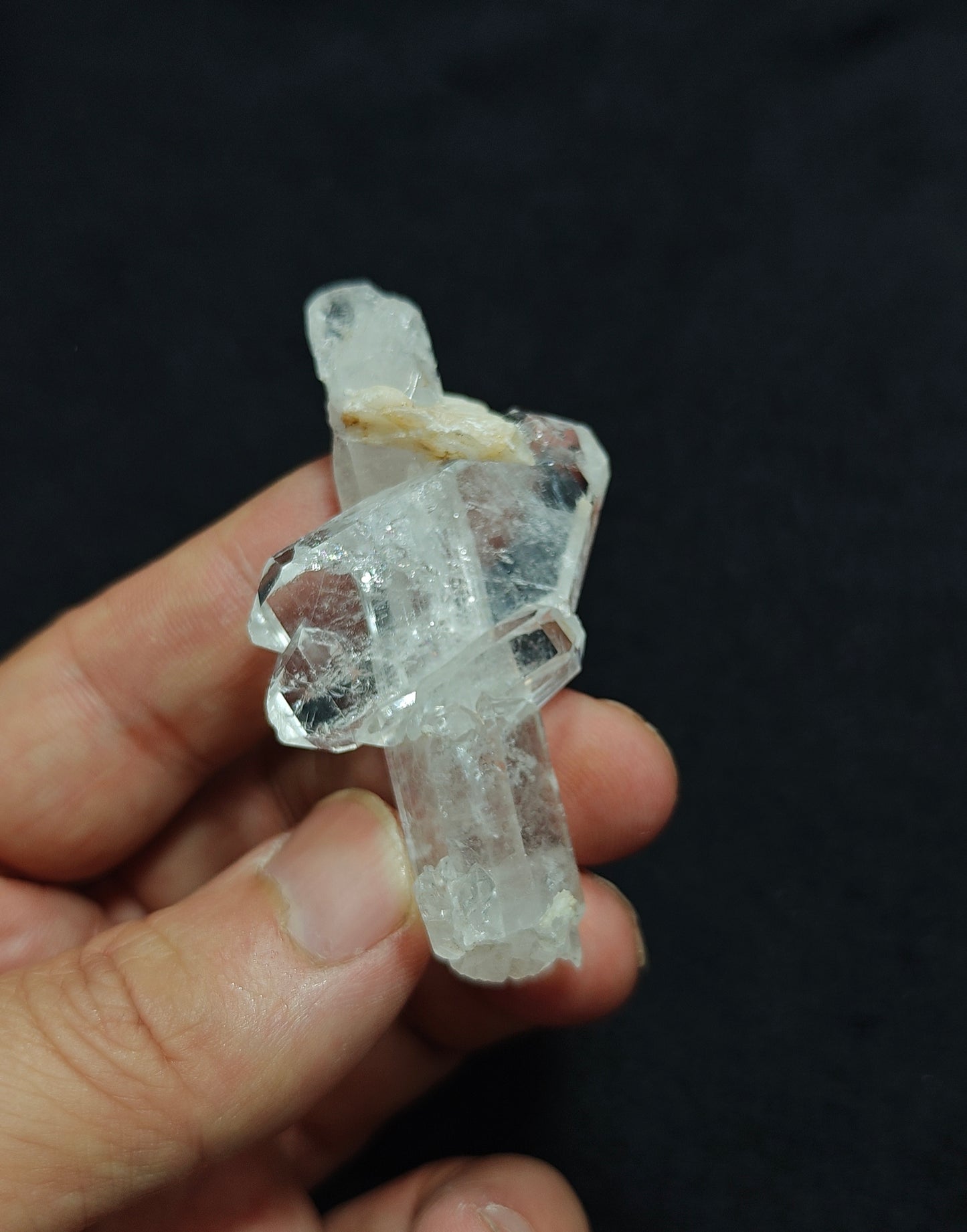 Natural Cross Formation Quartz Crystal 28 grams