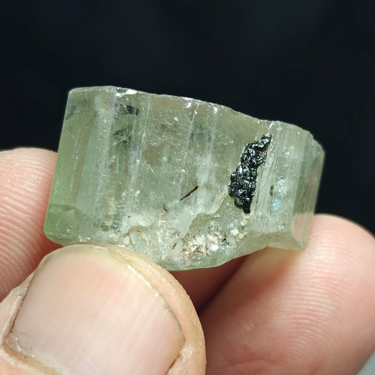 Natural green apatite crystal 16 grams