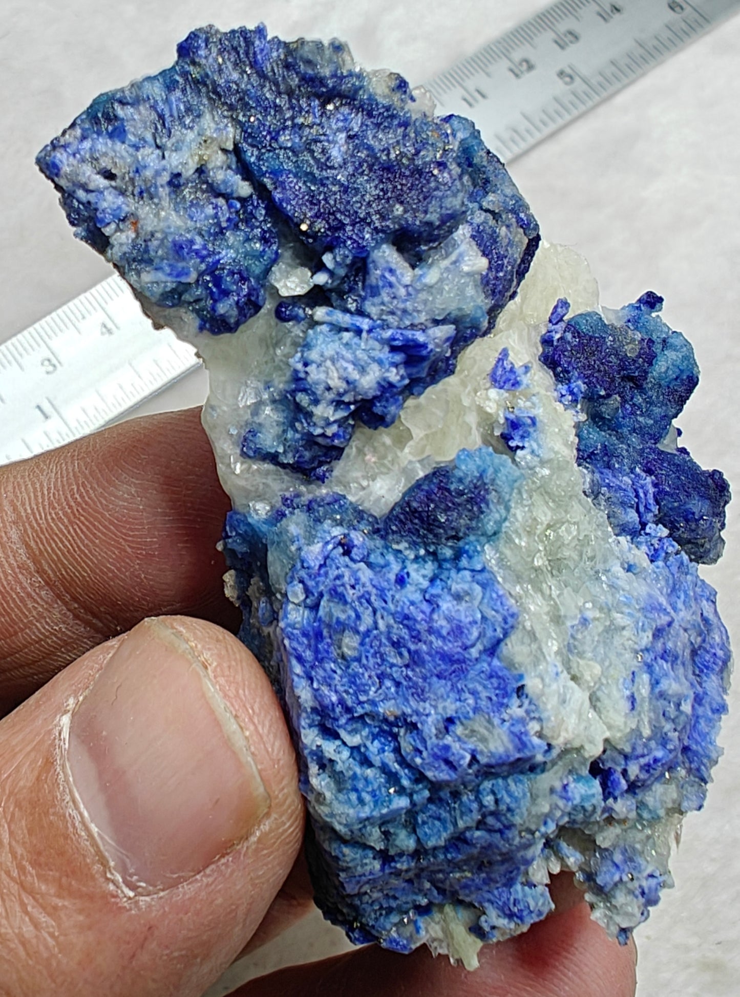 Afghanite/Lazurite on matrix with Calcite 55 grams