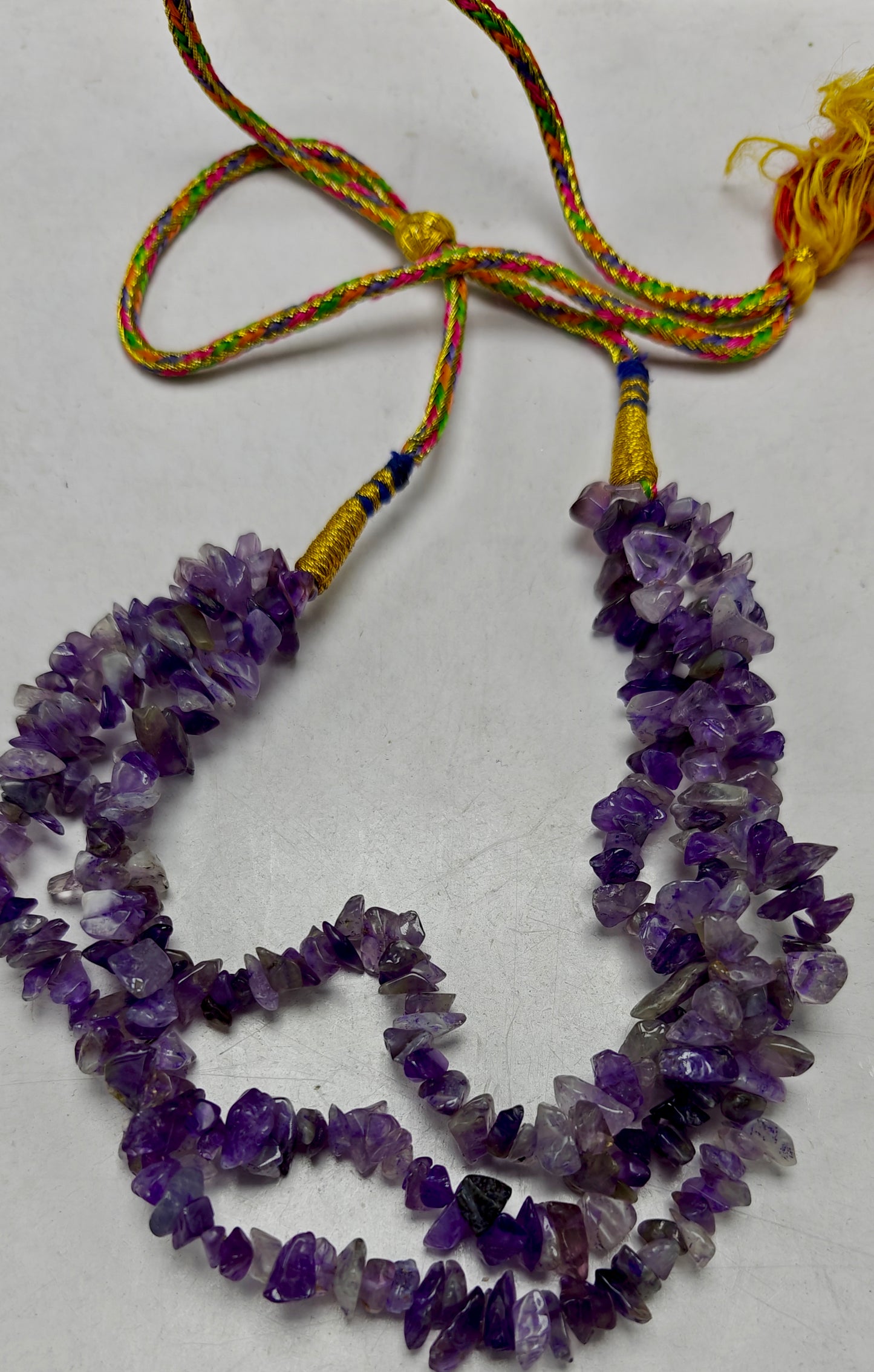 Natural amethyst strand