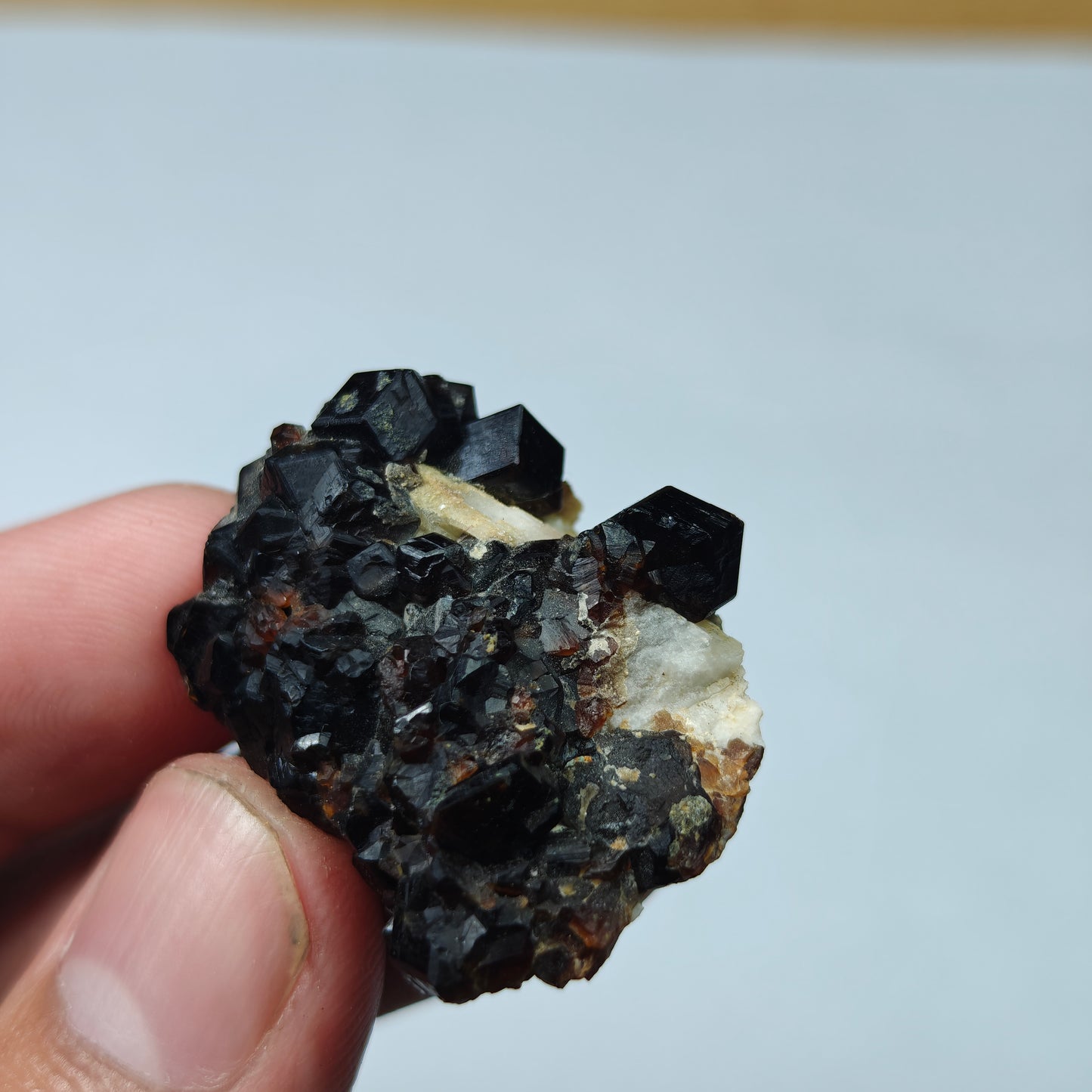 Natural thumbnail Andradite garnet cluster 16 grams