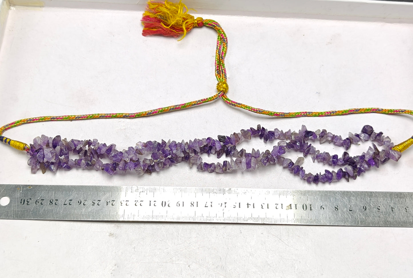 Natural amethyst strand