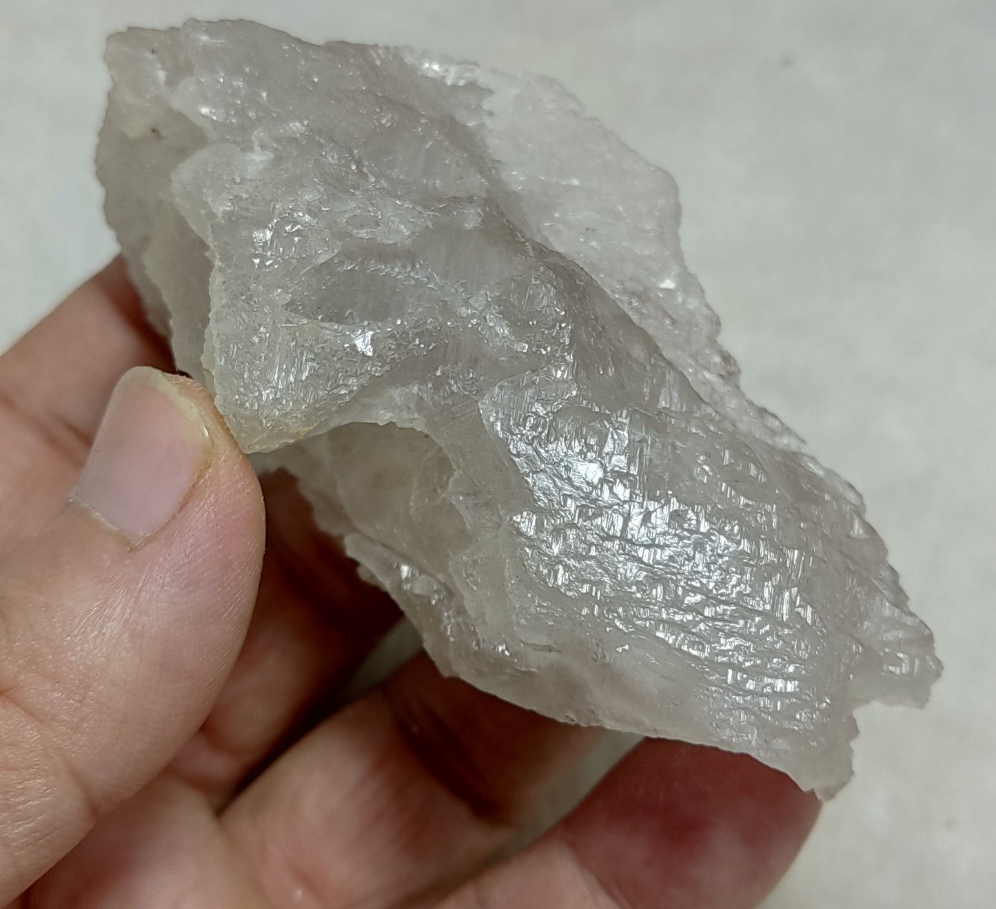 Natural fully etched smoky quartz 156 grams