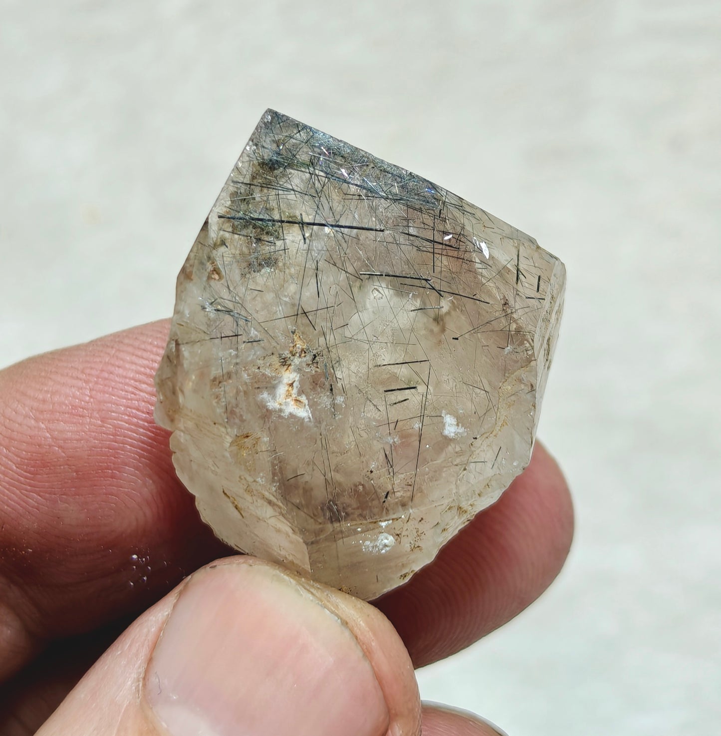 Natural terminated rutiles included quartz crystal 20 grams