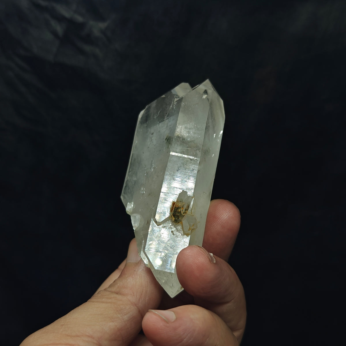 Natural faden quartz crystal with chlorite inclusions 172 grams
