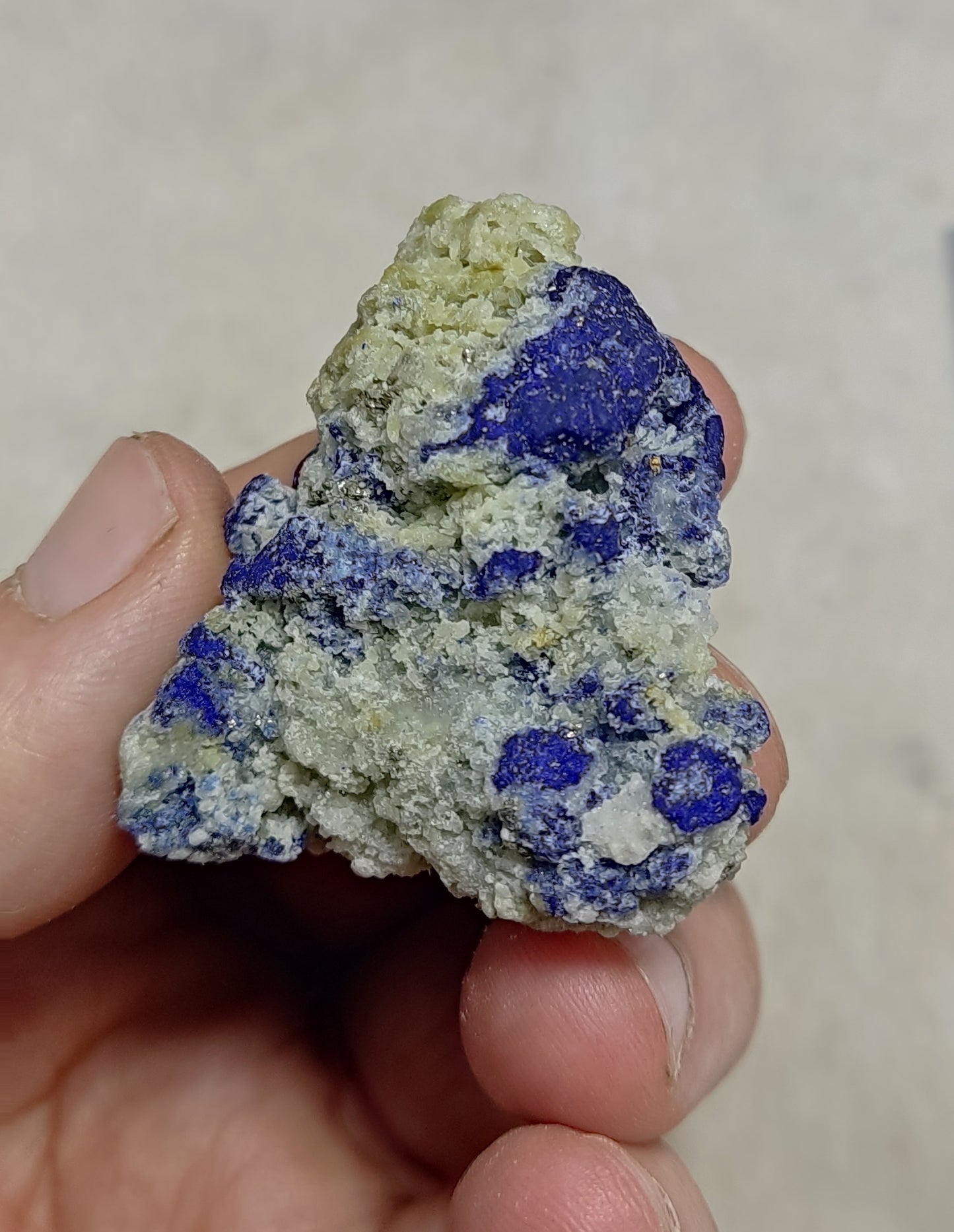 Lazurite in Matrix Partly Fluorescent 38 grams