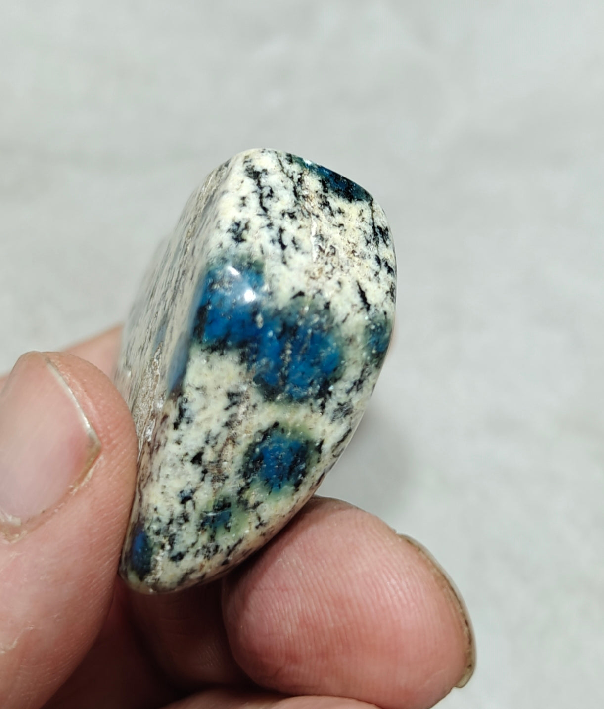 Natural K2 Stone Azurite Granite Tumble Freeform 62 grams