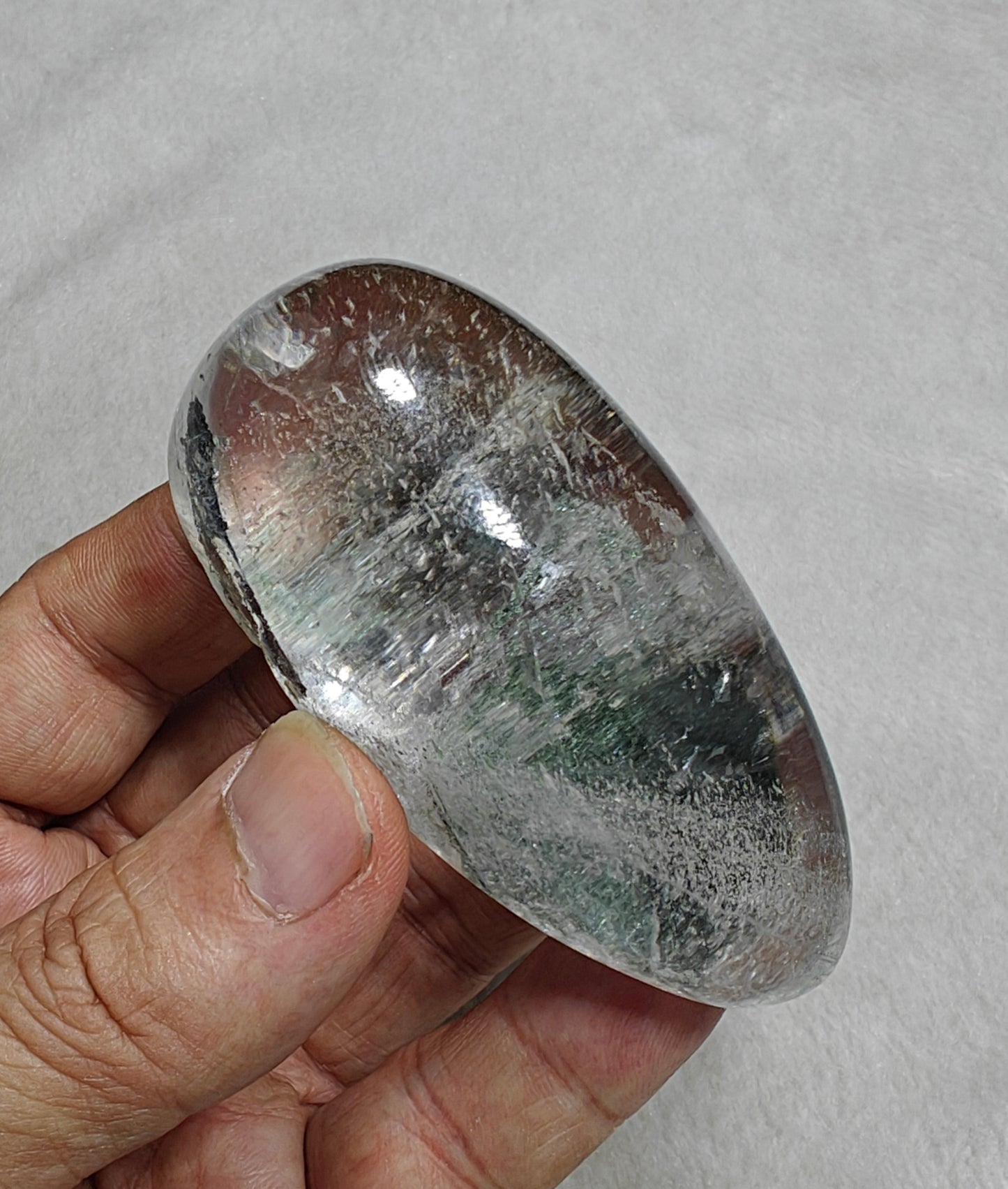 Chlorite included quartz cabochon 775 carats (155 grams)