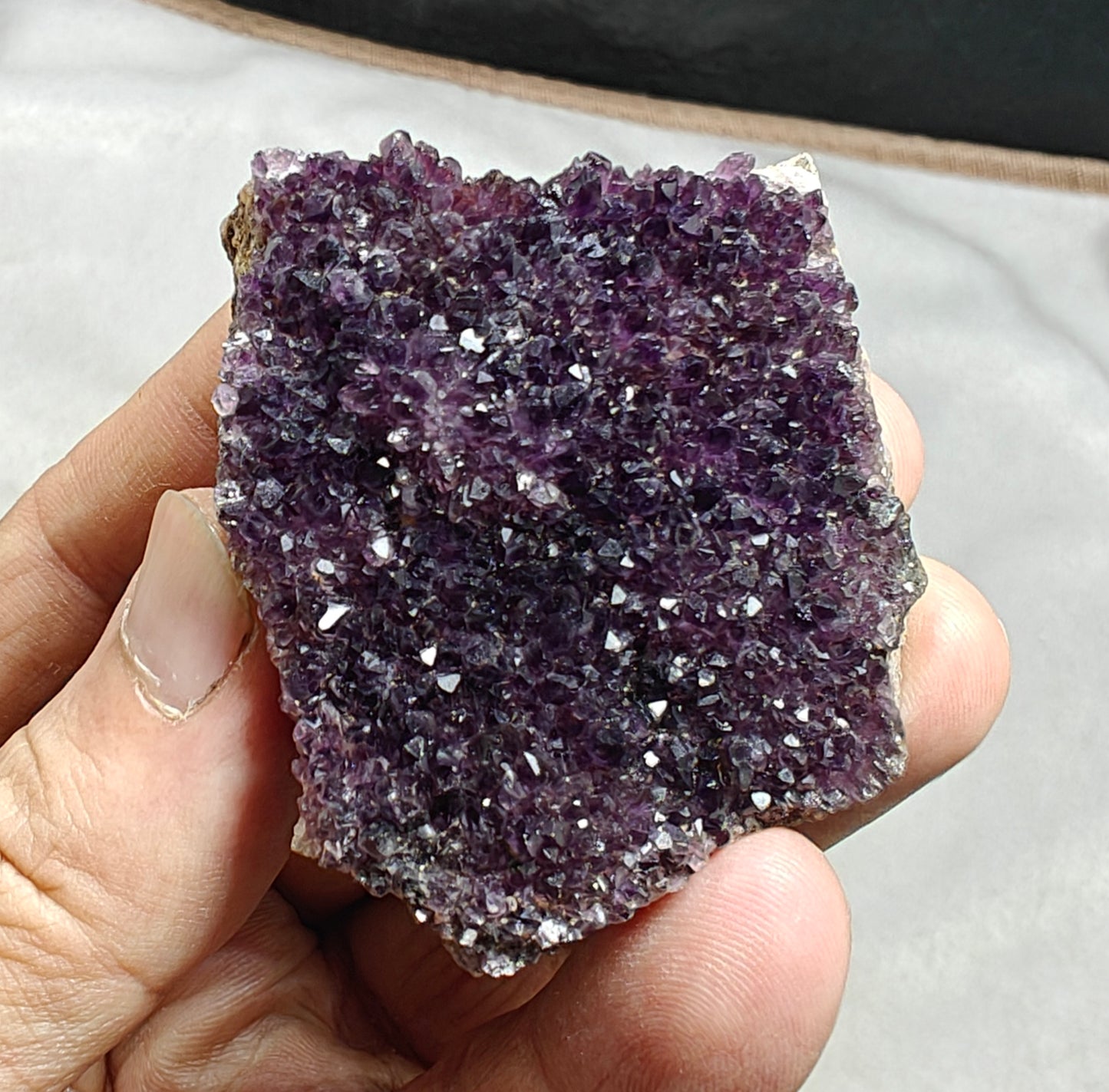 Drusy Amethyst crystals Cluster 73 grams