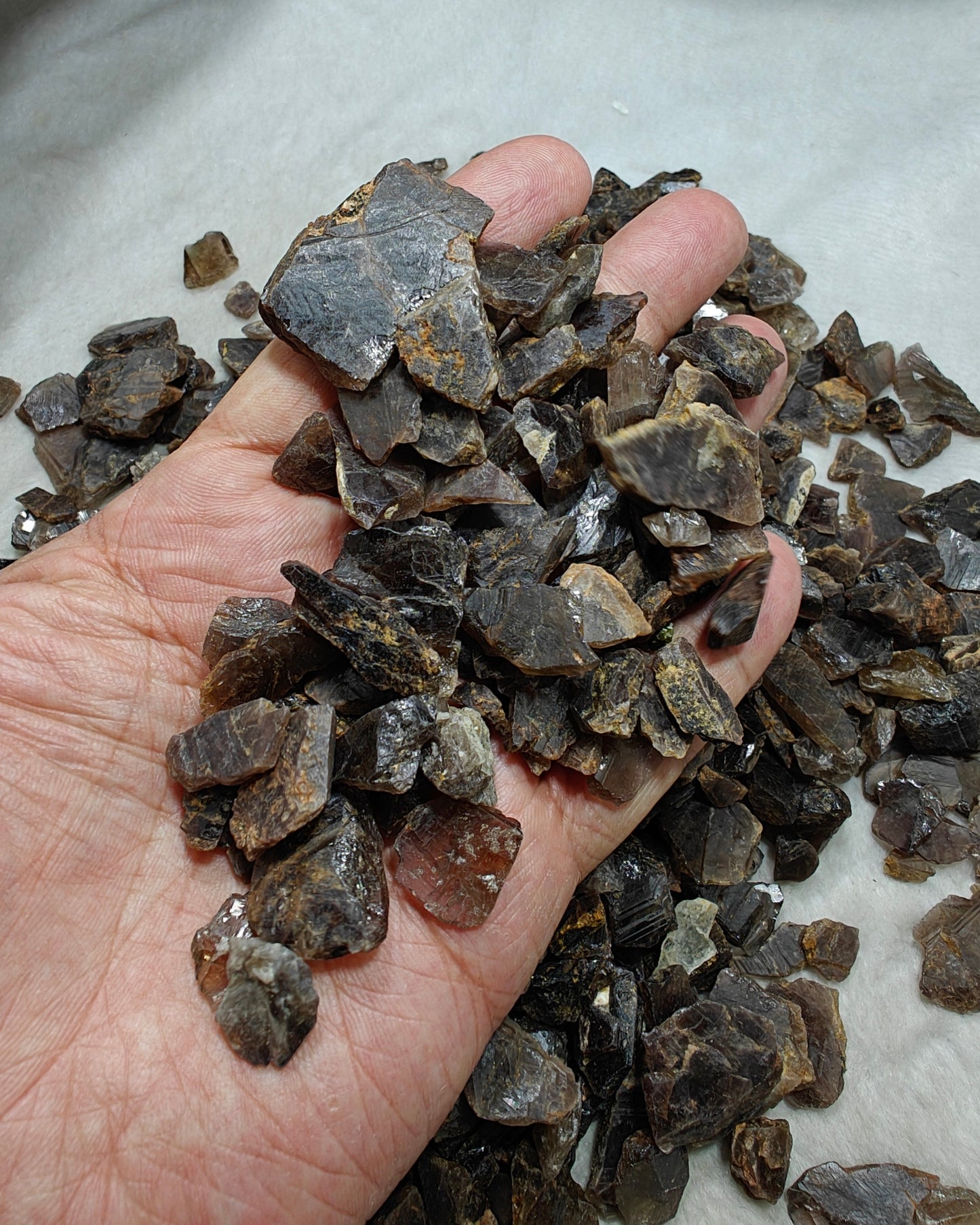 Natural rough axinite crystals 700 grams