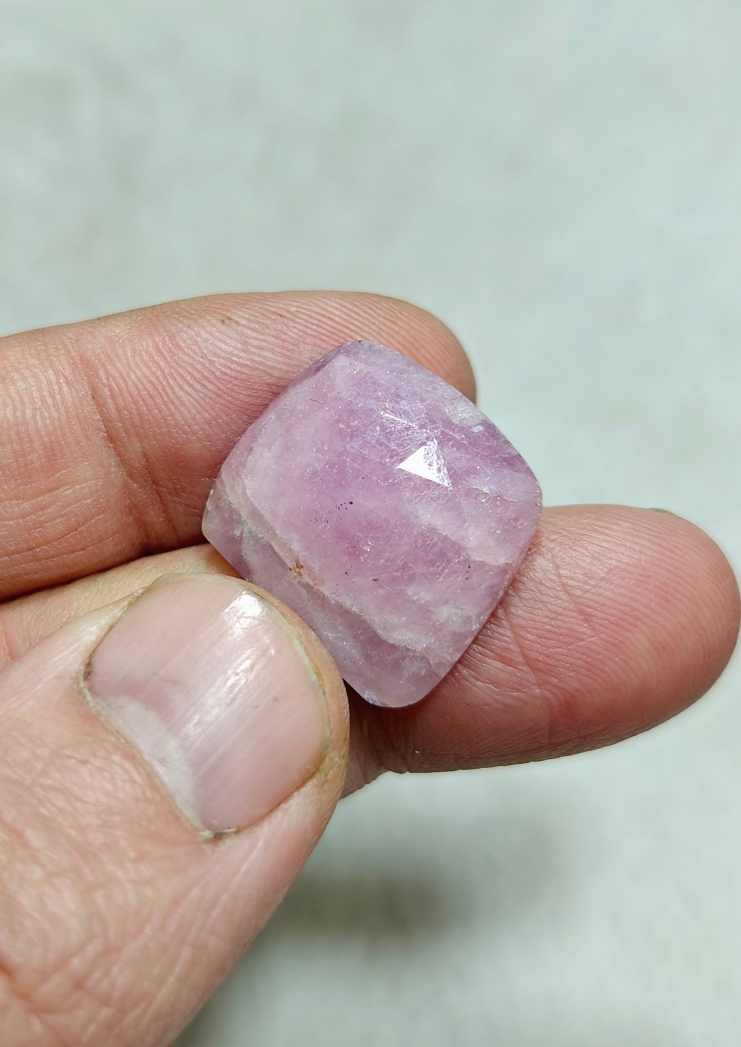Single beautiful pink rose cut sapphire 28 carats