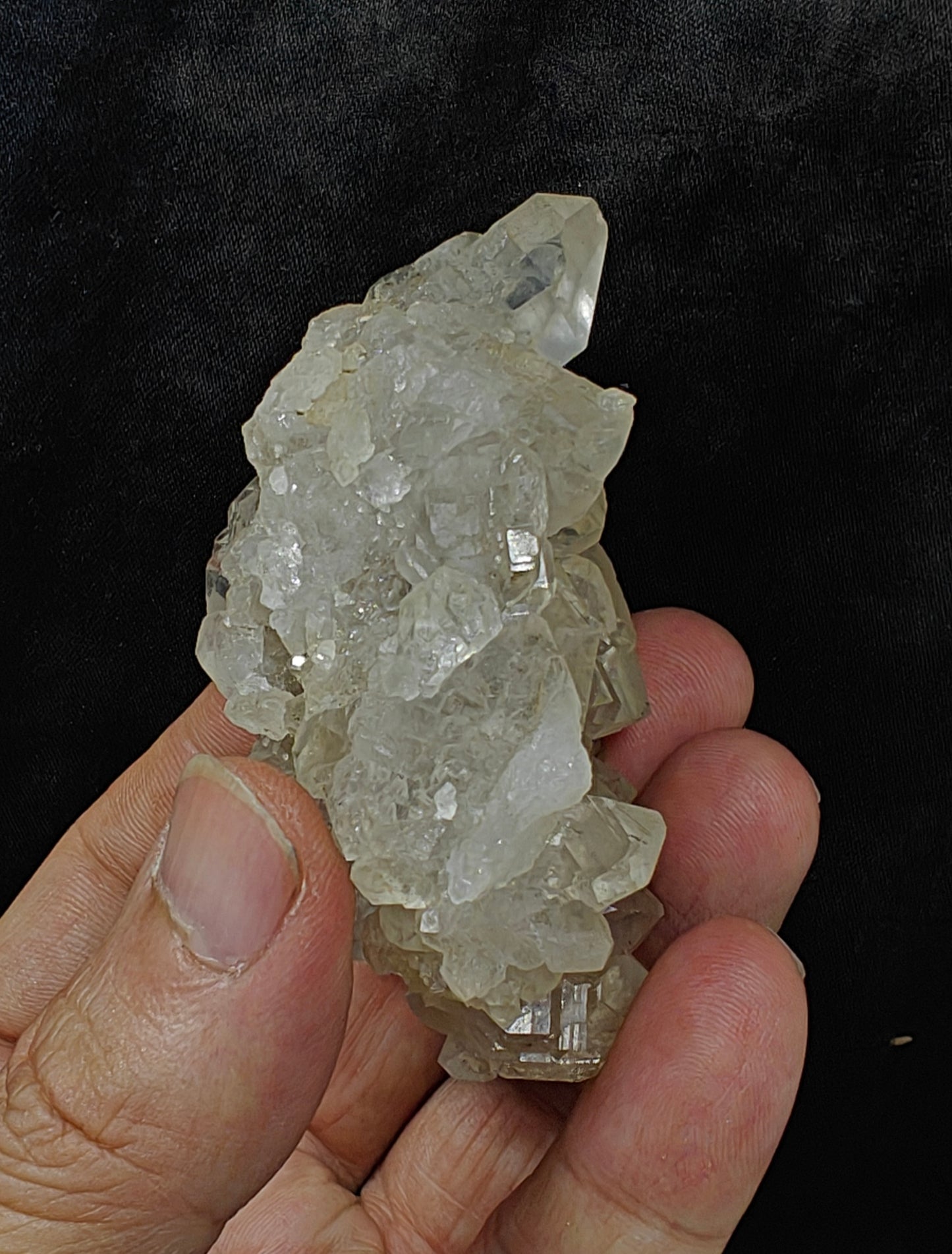 Natural Quartz Cluster with tiny rutiles inclusions 129 grams