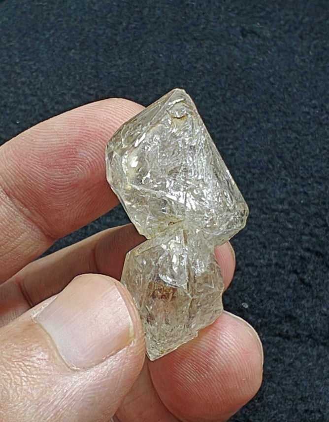 Natural double terminated fenster quartz crystal 20 grams