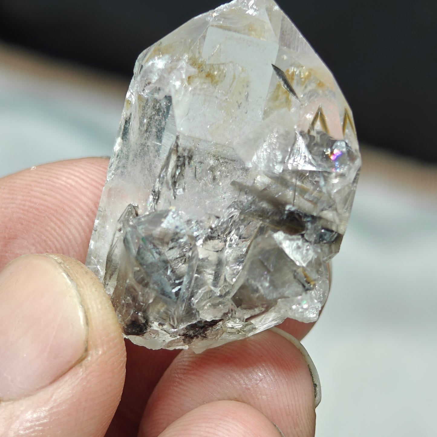 Brookite included Quartz Crystals 23 grams