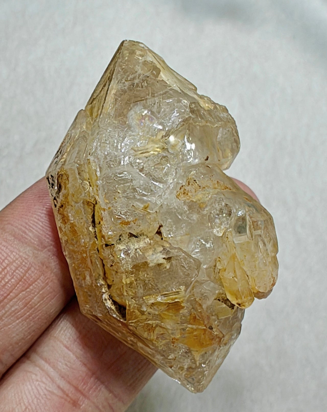 Single double terminated Fenster Quartz Crystal 46 grams