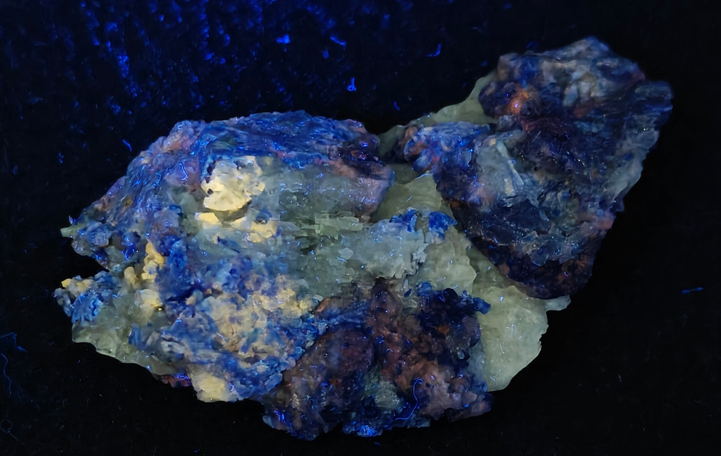 Afghanite/Lazurite on matrix with Calcite 55 grams