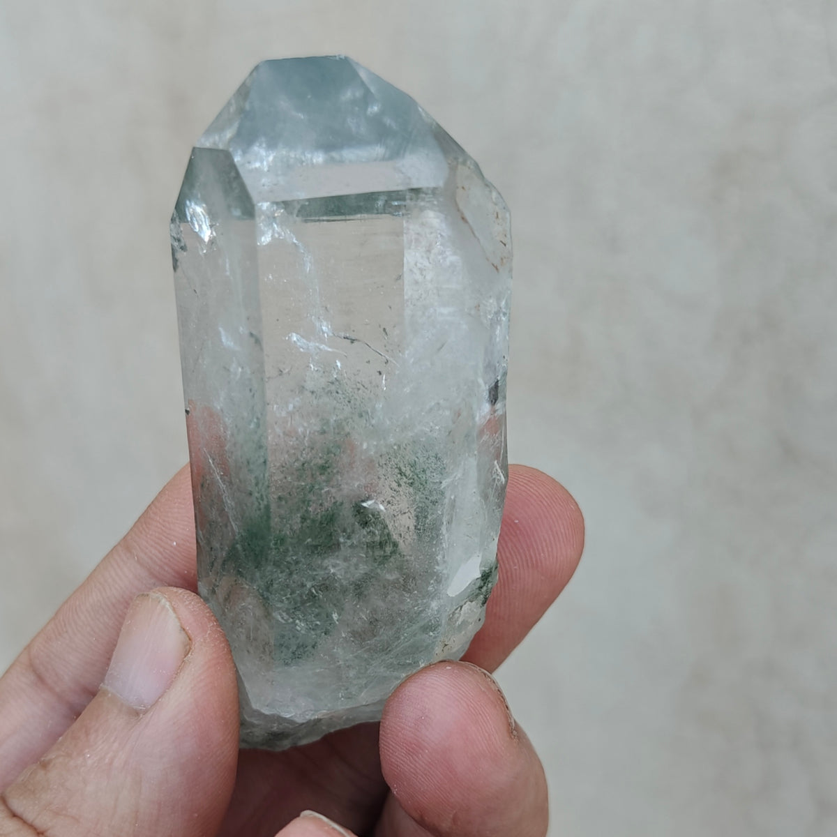 Natural Chlorite Quartz crystal 92 grams