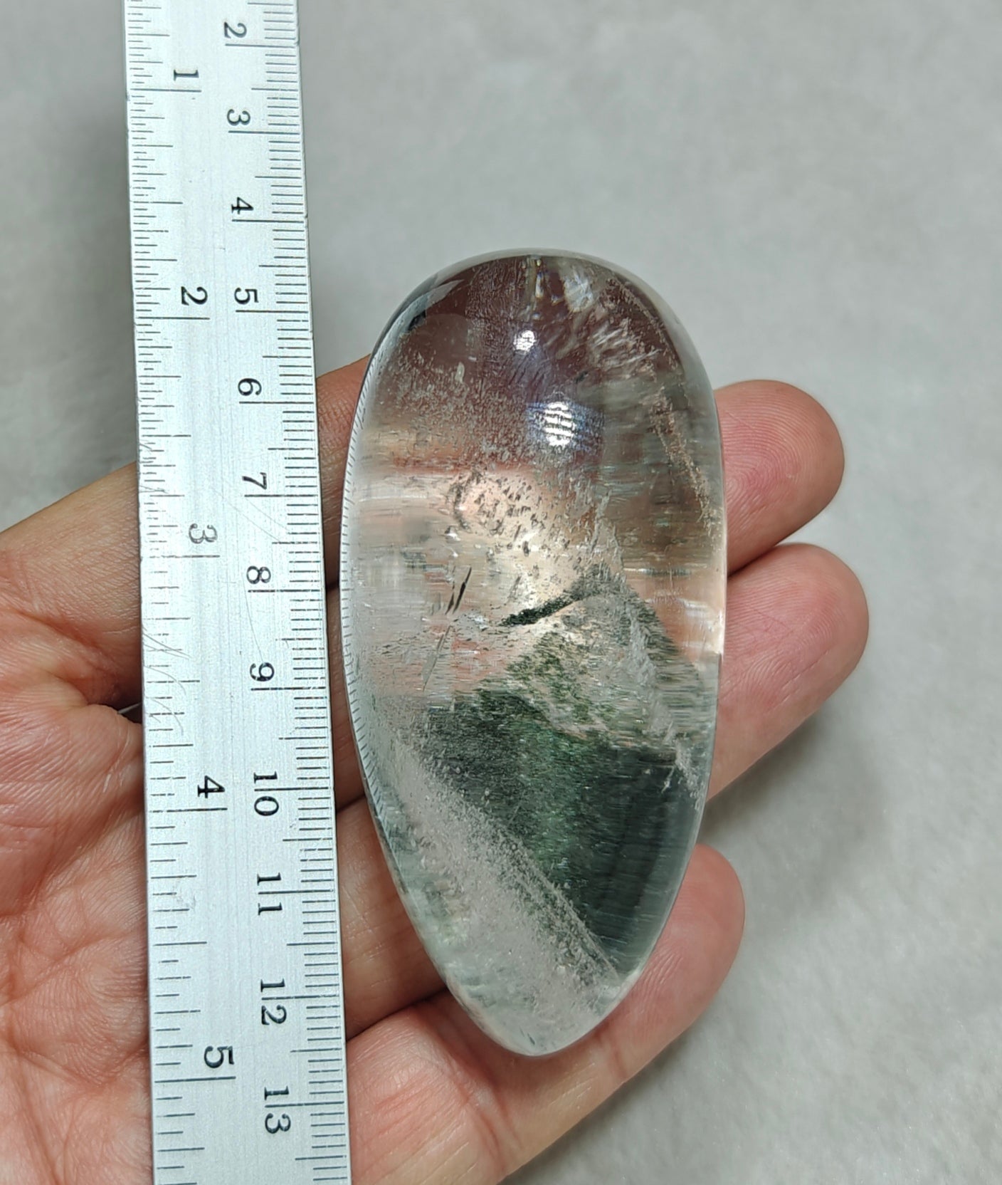 Chlorite included quartz cabochon 775 carats (155 grams)