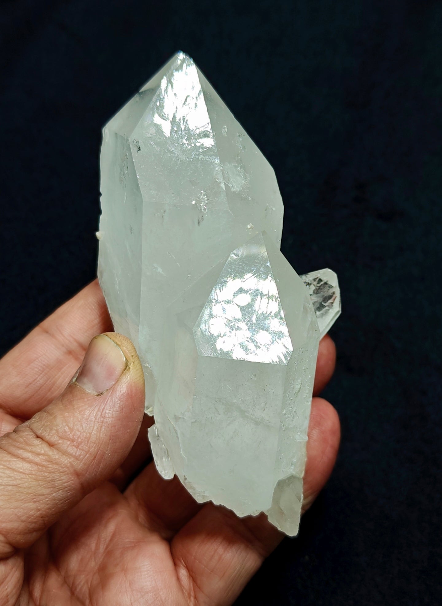 An amazing specimen of Terminated clear Quartz Crystals 271 grams