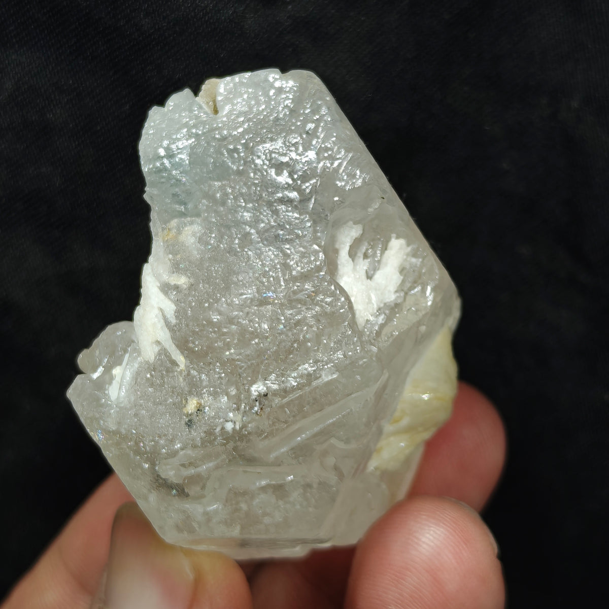 Natural etched terminated morganite crystal 78 grams