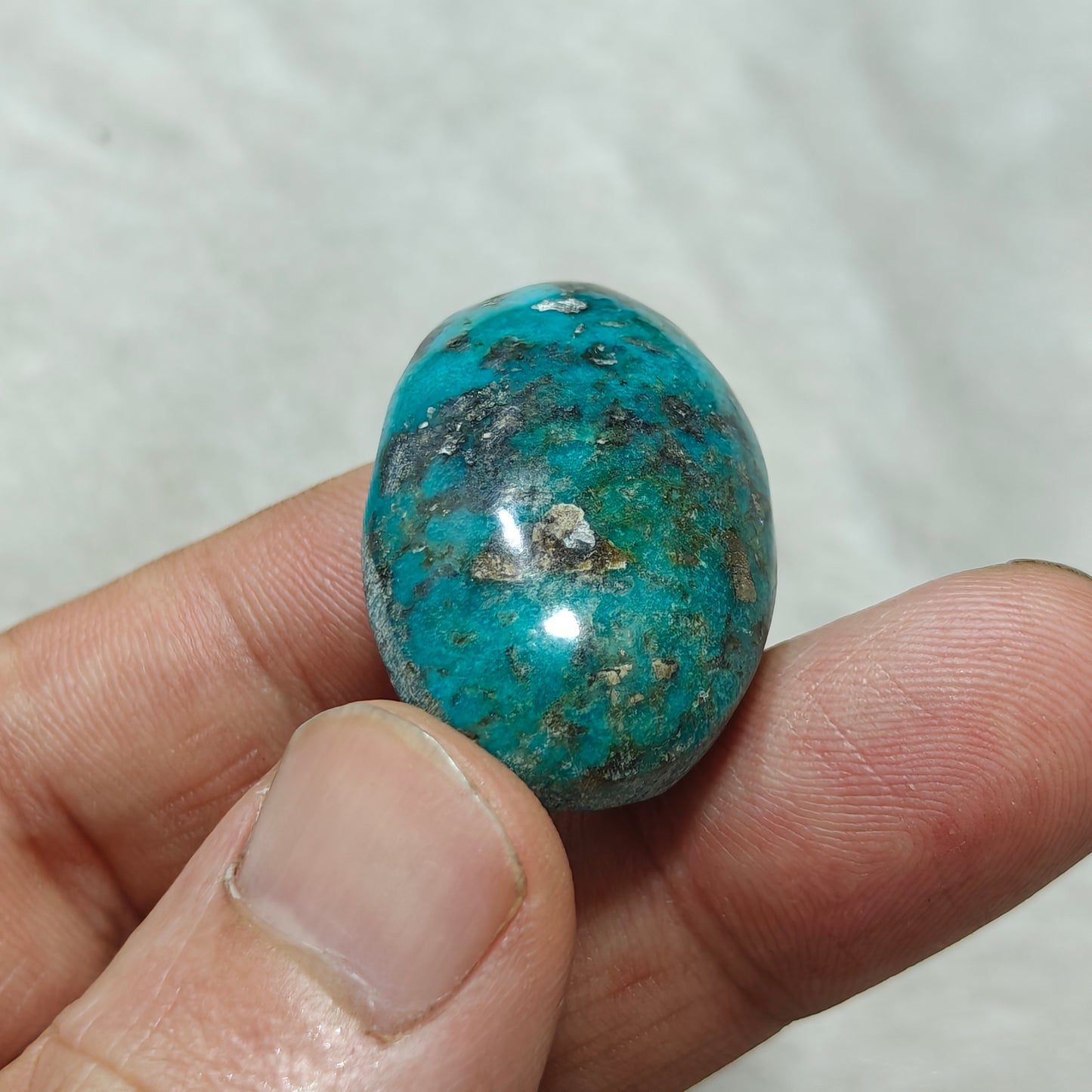 Turquoise Cabochon with Pyrite 17.5 grams