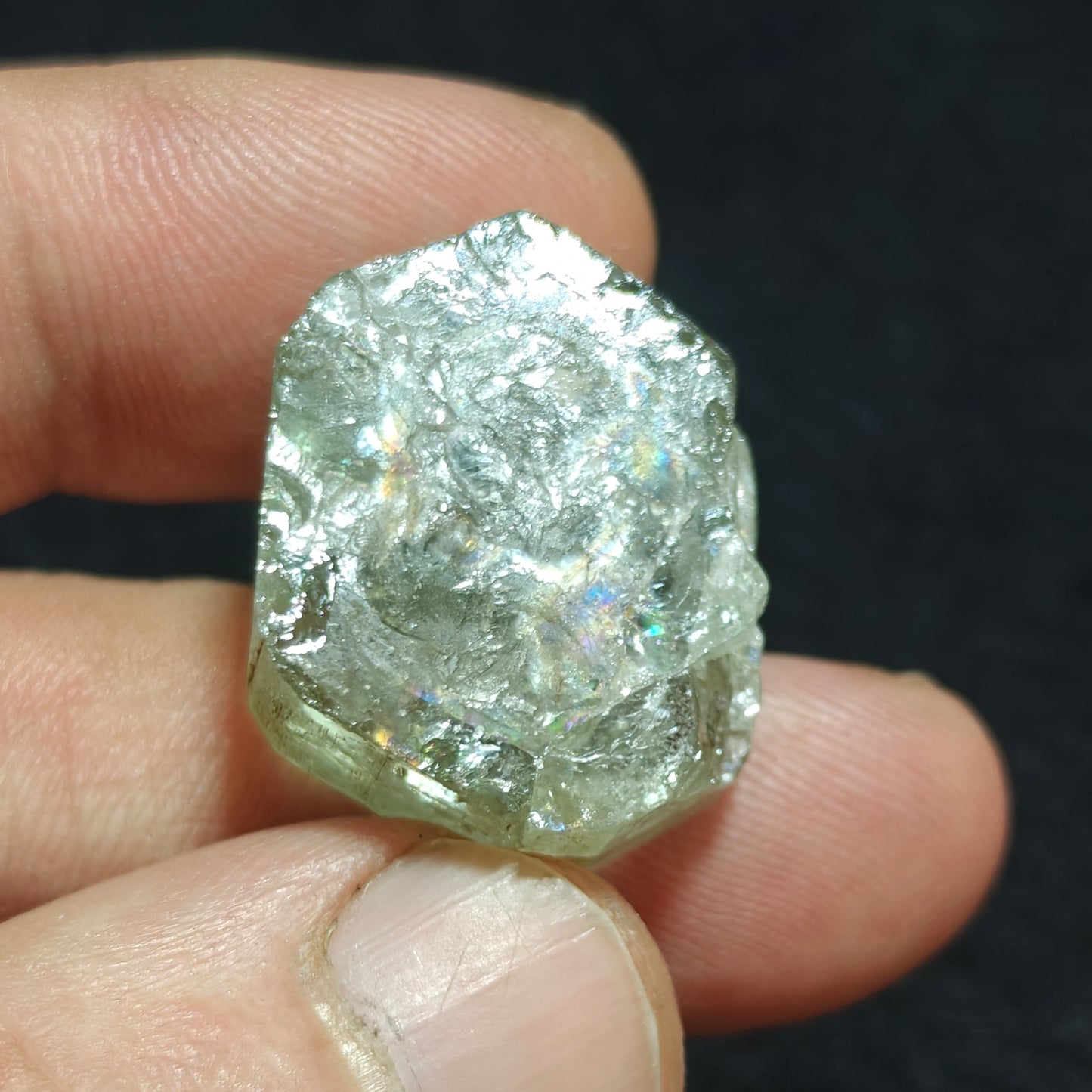 Natural green apatite crystal 14 grams