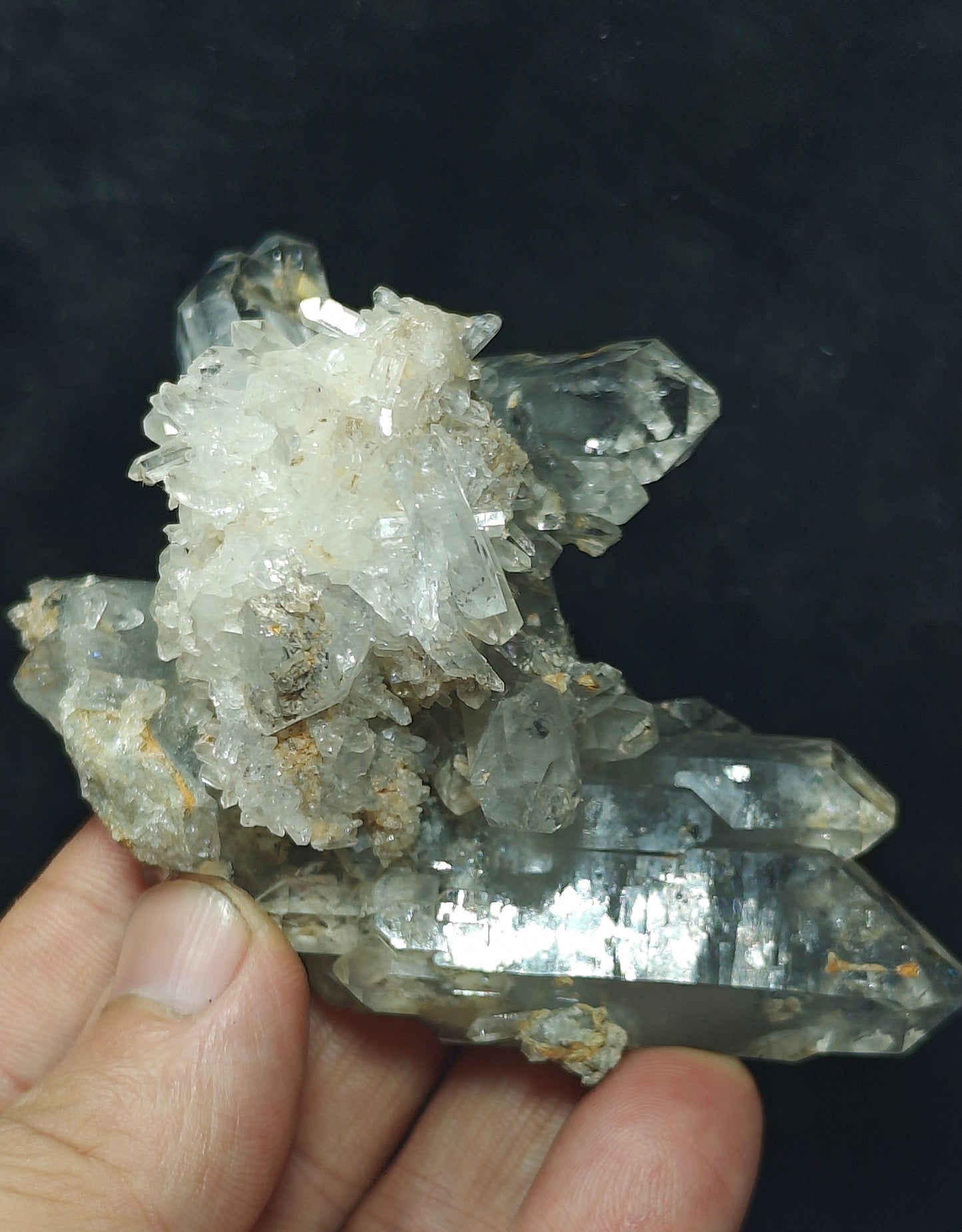 Quartz Crystals terminated cluster 145 grams