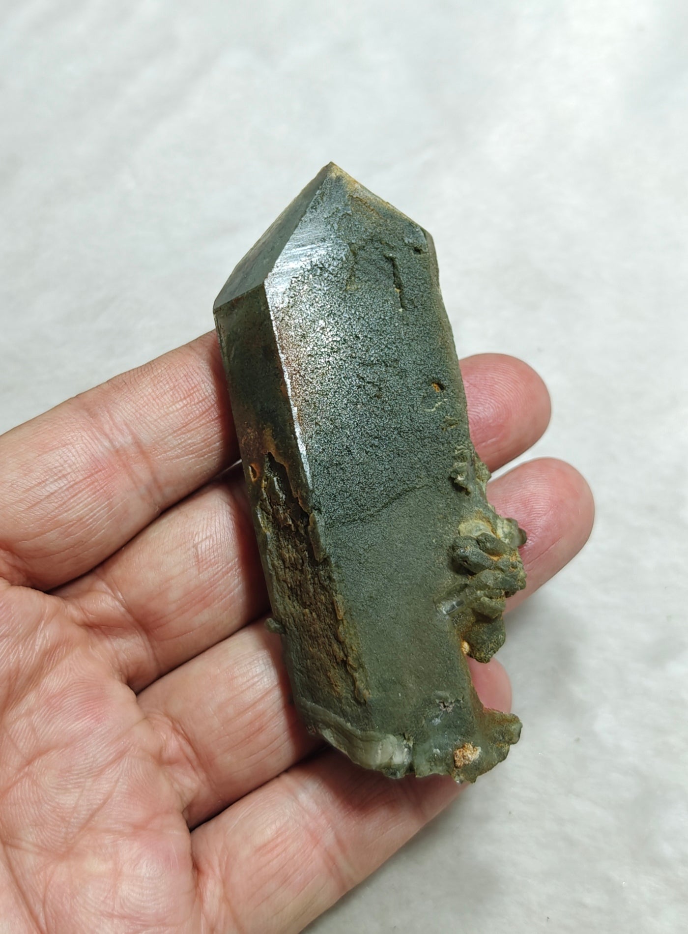 Natural crystal of beautifully terminated Chlorite Quartz 78 grams