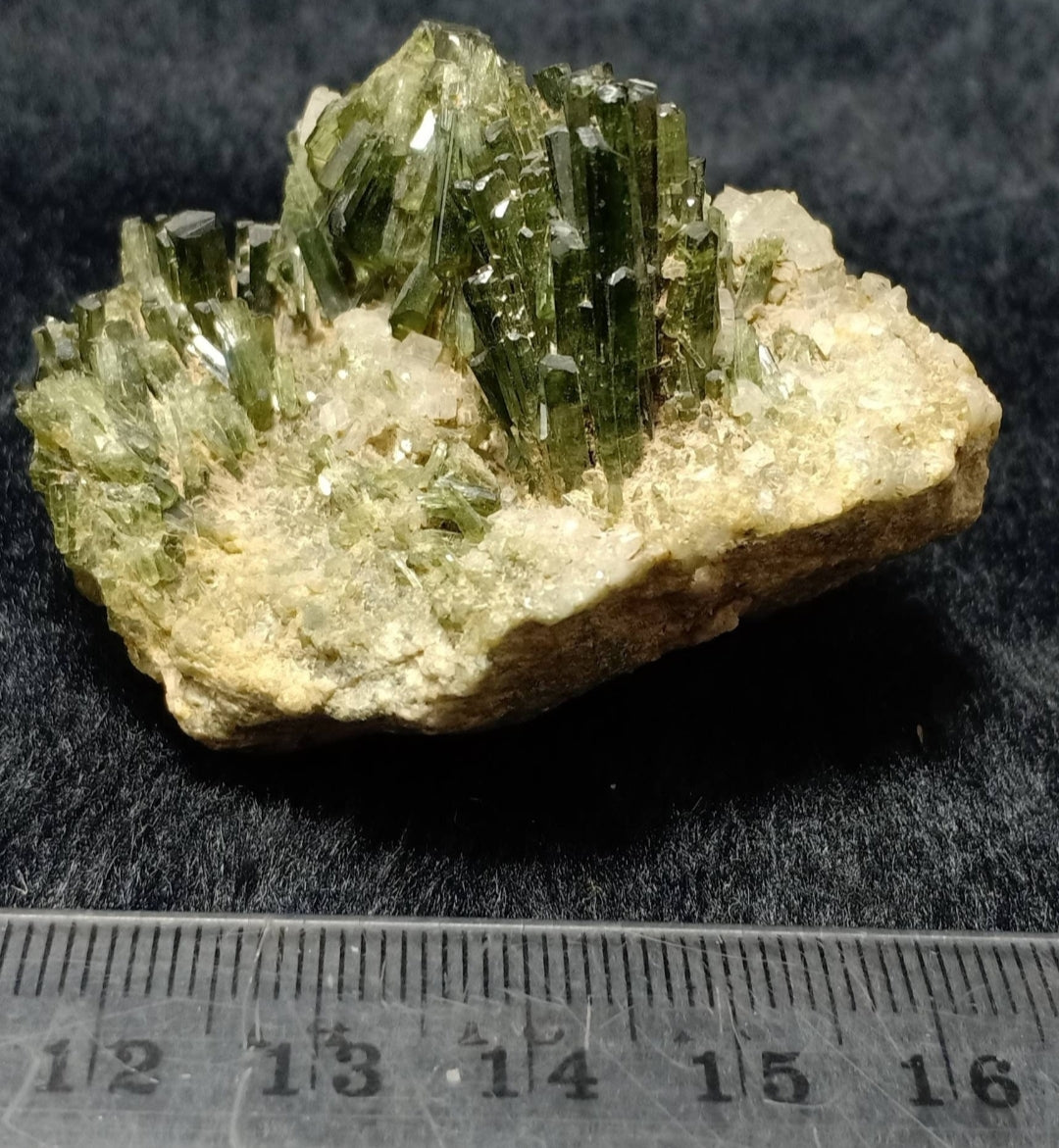 An amazing specimen of diopside cluster on matrix  77 grams