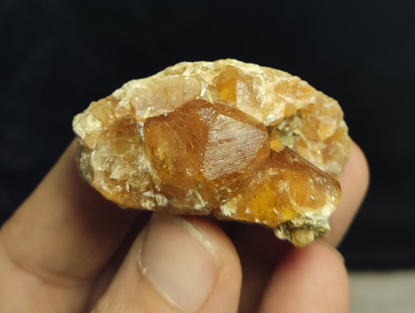 Garnet Variety Hessonite On Matrix 60 grams