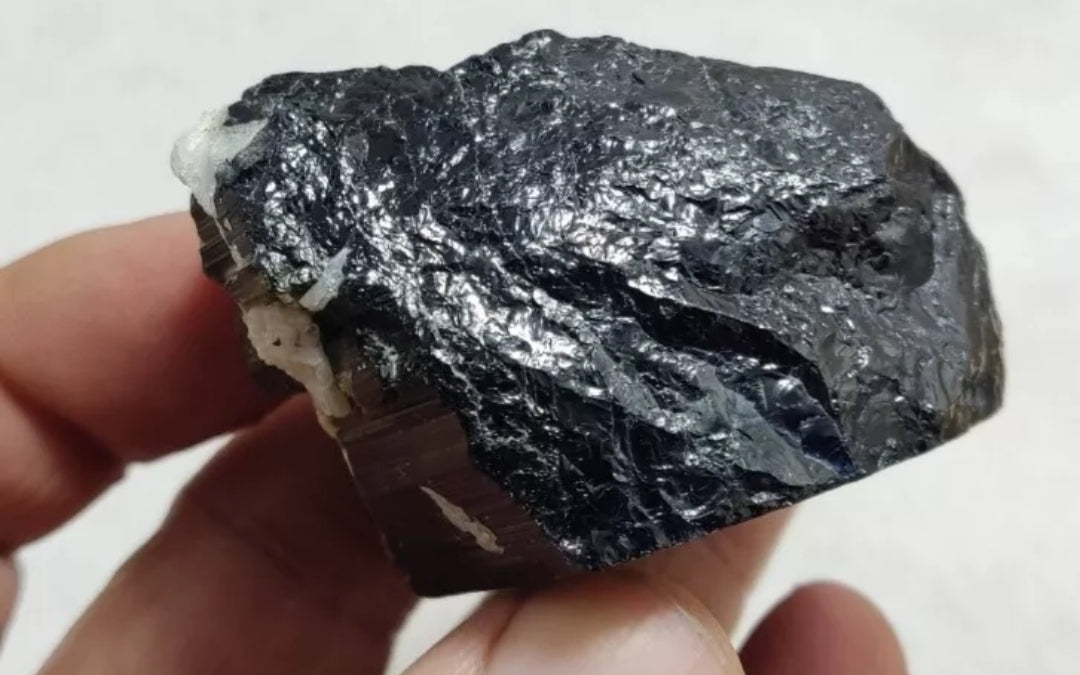 Dark green color Tourmaline crystal specimen 128 grams