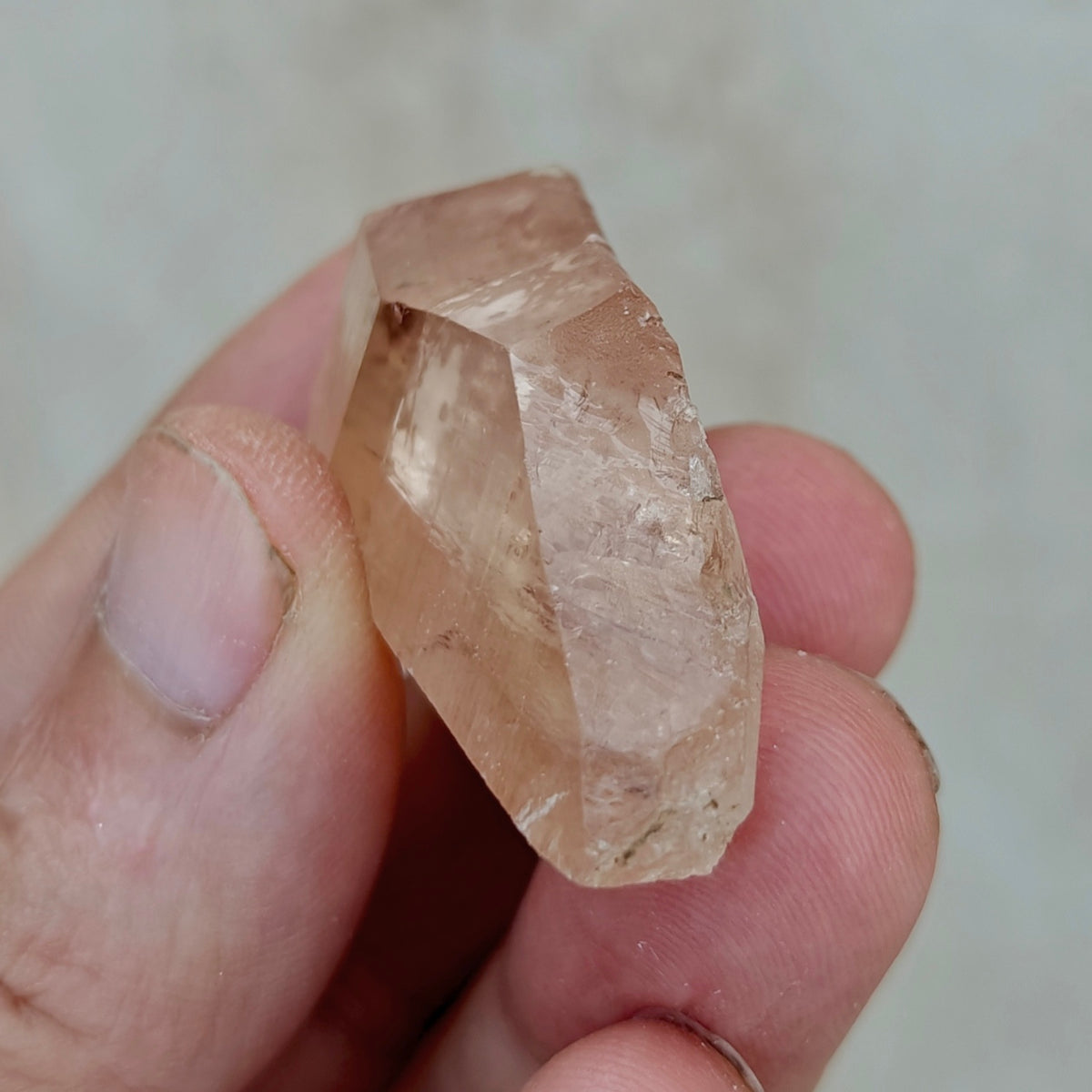 peach color Topaz crystal 32 grams