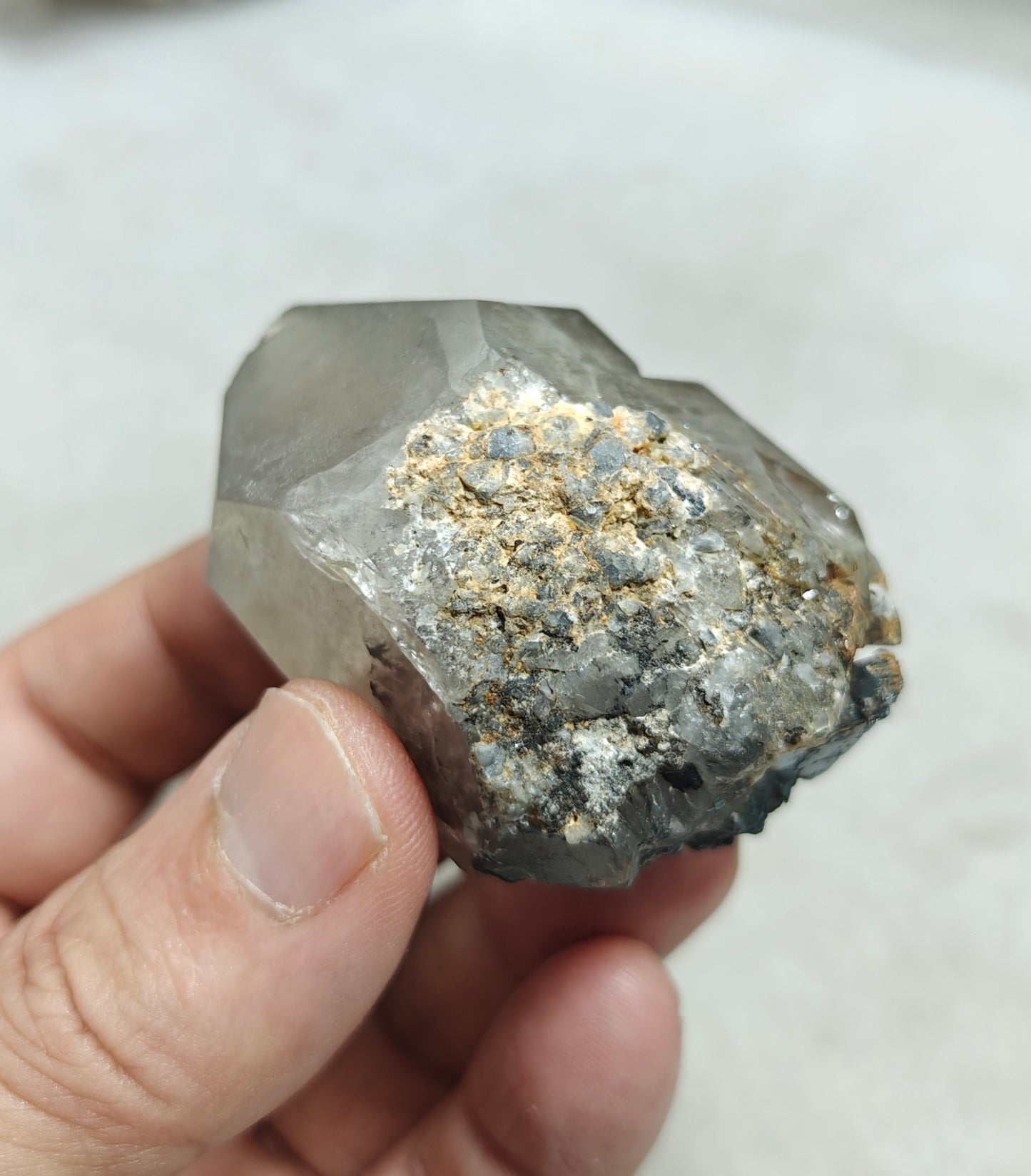 Quartz Crystal with associated hematite 128 grams